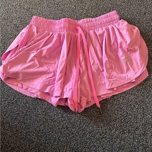 Flowy pink athletic shorts